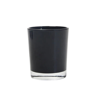 Pots d'espelmes de vidre negre