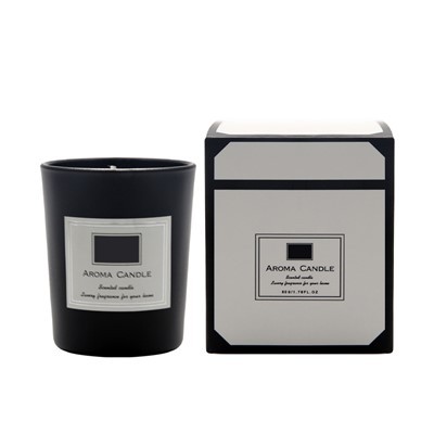 Pots d'espelmes de vidre negre mat