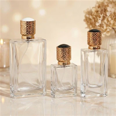 Petites ampolles de perfum de vidre